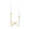 CosmoLiving by Cosmopolitan Gold Iron Contemporary Candlestick Holders, 11" x 10" x 6"